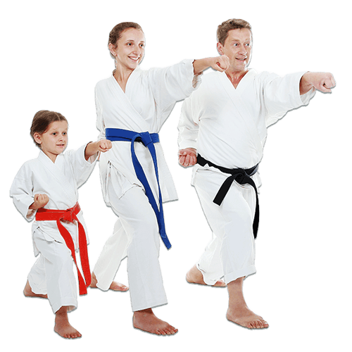 Martial Arts Lessons for Families in Orlando FL - Man and Daughters Family Punching Together